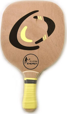 "το αγόρι" Energy Beach Racket Beige 420gr with Straight Handle Yellow