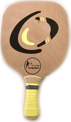 "το αγόρι" Energy Strandracket Beige 420gr mit Geradem Griff Gelbe