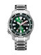 Citizen Promaster Men's Watch 42mm Automatic with Silver Metal Bracelet