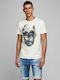 Jack & Jones Ανδρικό T-shirt Λευκό Με Στάμπα