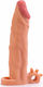 Lovetoy Pleasure X-tender Series Vibrating Penis Sleeve Προέκταση Πέους με Δόνηση Flesh 19cm