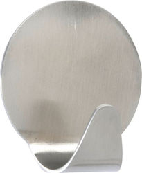 Wenko Medium Round Inox Hanger Kitchen Hook with Sticker Silver 2pcs 4479010100