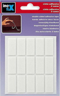 Inofix 2002-2 Rectangular Furniture Protectors with Sticker 30x13mm 15pcs