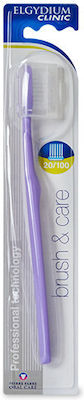 Elgydium Clinic 20/100 Manual Toothbrush Purple 1pcs