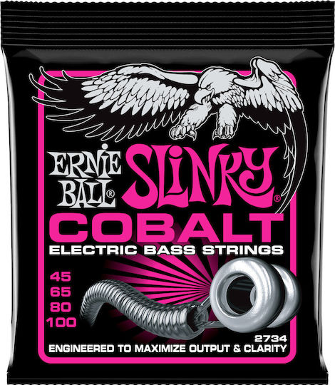 Ernie Ball Slinky Cobalt Bass Set Corzi Pentru Bas Cobalt 45 - 100 Super