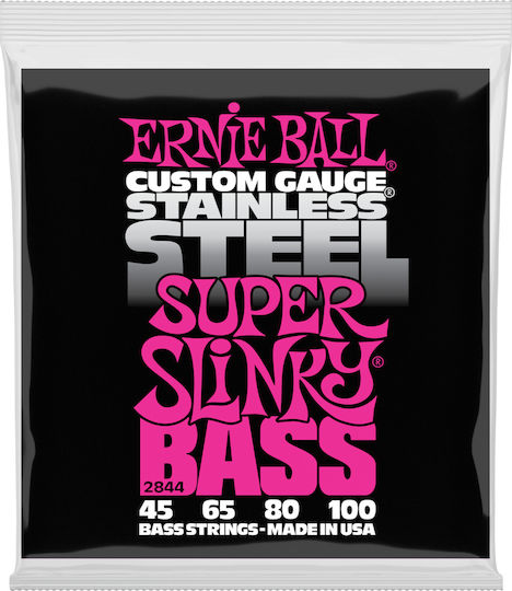 Ernie Ball Slinky Bass Set Corzi Pentru Bas Oțel Inoxidabil 45 - 100 Super