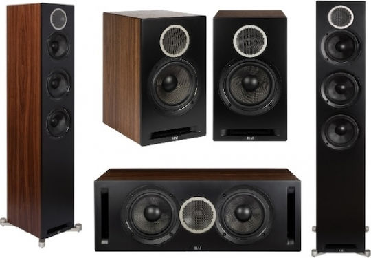 Elac Set de difuzoare Home Cinema 5 Debut Reference DFR52 140W Negru / lemn de nuc
