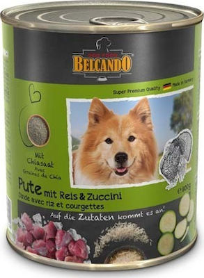 Belcando Canned Grain Free Wet Dog Food with Turkey, Zucchini and Rice 1 x 800gr