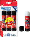 Madrid Papel Glue Stick 3τμχ for Paper 3pcs 21gr No Solvents PP001C