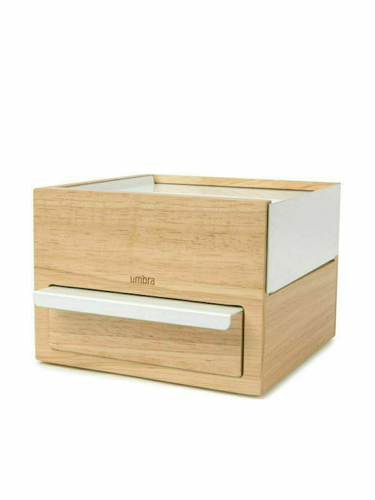 Umbra Mini Stowit Κουτί Κοσμημάτων Ξύλινο Λευκό 15x17x11cm Umbra Mini Stowit Κουτί Κοσμημάτων Ξύλινο Λευκό 15x17x11cm