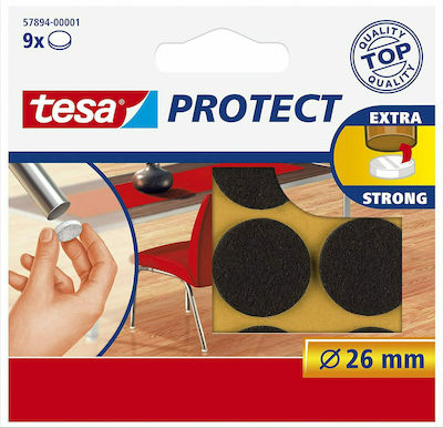 Tesa 57894 Round Furniture Protectors with Sticker 26mm 9pcs