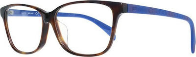 Just Cavalli Plastic Eyeglass Frame Brown Tortoise JC0686F 052