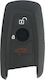 Silicone Car Key Cover Case with 3 Buttons for Bmw Black