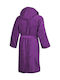 Marwa Women's Hooded Bathrobe Μωβ 400gr/m²