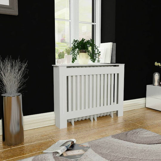 vidaXL Κάλυμμα Καλοριφέρ από MDF Λευκό 112x19x81cm