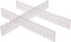 Plastic Drawer Divider for Underwear / Socks in White Color 6.5x42.3cm 3pcs