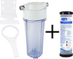 Fit Aqua Under Sink / Central Supply Water Filter System , ½" Inlet/Outlet, with 10" Replacement Filter Matrikx PB1 0.5 μm BRD-1026-1