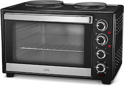 Life Kouzinaki 302 2210153 Ηλεκτρικό Φουρνάκι 30lt με 2 Εστίες και Αέρα Life Kouzinaki 302 2210153 Ηλεκτρικό Φουρνάκι 30lt με 2 Εστίες και Αέρα