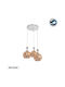 GloboStar Margarita Pendant Light Gold with Crystals for Socket E27 46x46x24cm