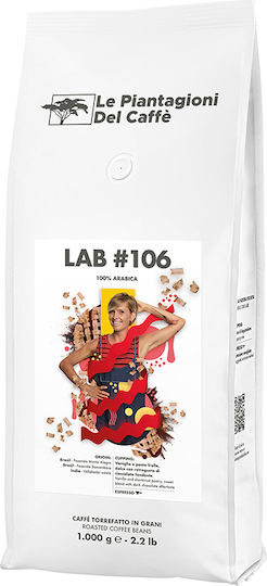 Le Piantagioni Espresso Coffee Arabica Brazil Lab #106 Whole Beans 1kg