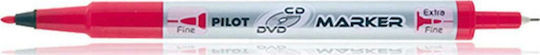 Pilot Marker Pen Μαρκαδόρος για CD/DVD Red 2mm