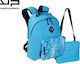 Bodypack Make My Pack Blue Σχολική Τσάντα Πλάτης Γυμνασίου - Λυκείου Μπλε 29.5 x 18 x 41.5εκ