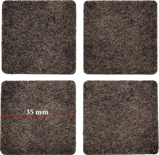 Interfilm 124-15 Square Felts with Sticker 35x35mm 4pcs