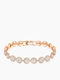 Swarovski Angelic Medium Γυναικείο Βραχιόλι Ροζέτα από Ατσάλι Επιχρυσωμένο 17cm