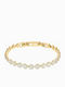 Swarovski Angelic Medium Γυναικείο Βραχιόλι Ροζέτα από Ατσάλι Επιχρυσωμένο 16.5cm