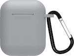 Hülle Silikon mit Haken Grey Light für Apple AirPods 1 / AirPods 2