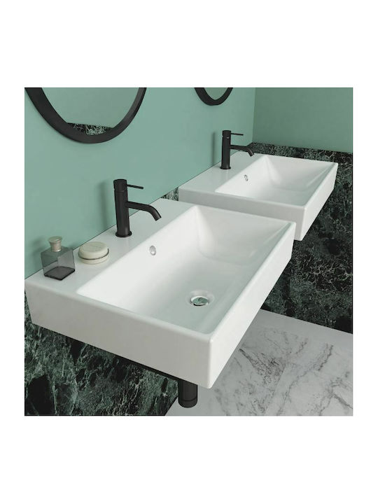 Orabella Amabile 80 Επικαθήμενος Νιπτήρας Πορσελάνης 80x45x11cm Λευκός