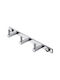 74303 Triple Wall-Mounted Bathroom Hook Inox Silver