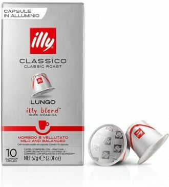 Illy Kapseln Espresso Classico Lungo Kompatibel mit Maschine Nespresso 100Mützen