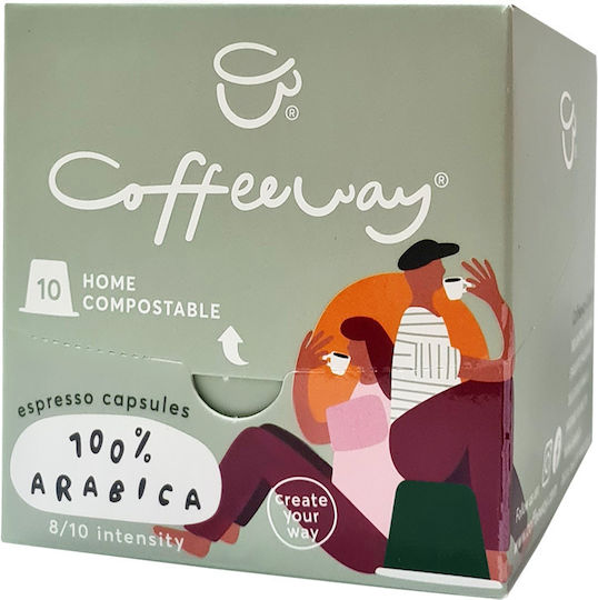 Coffeeway Κάψουλες Espresso 100% Arabica Συμβατές με Μηχανή Nespresso 10caps