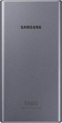 Samsung Power Bank 10000mAh 25W με Θύρα USB-A και Θύρα USB-C Quick Charge 2.0 Γκρι