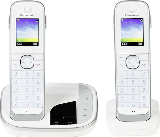 Panasonic KX-TGJ322 Cordless Phone (2-Pack) with Speaker White