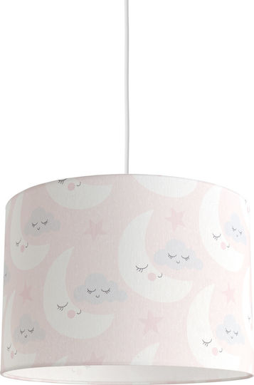 Veis Moon Einfaches Licht Kinderdeckenleuchte Deckenleuchte 60W mit Fassung E27 Rosa 35x24cm