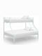 Kids Bed Bunk Semi Double White for Mattress 140x200cm