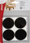 ERGOhome 570600.0005 Round Furniture Protectors with Sticker 50mm 4pcs
