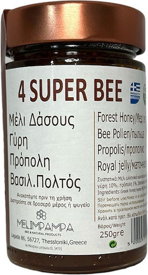 MeliMpampa Μέλι Δάσους 4 Superbee Γύρη, Πρόπολη & Βασιλικό Πολτό 250gr