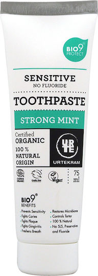 Urtekram Sensitive Zahnpasta Ohne Fluorid für Empfindliche Zähne 75ml