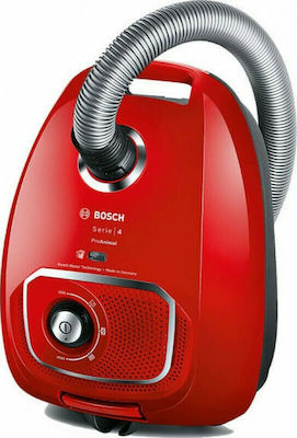 Bosch BGLS4PET2 Ηλεκτρική Σκούπα 600W με Σακούλα 4lt Κόκκινη