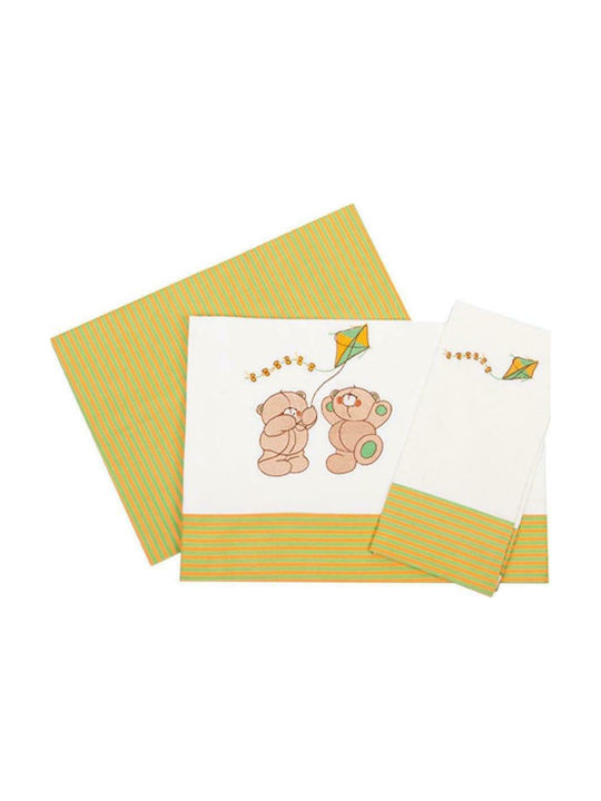 Dimcol Baby Bettlaken Orange Set 120x170cm