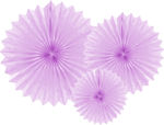 Hanging decorative fans Lilac 3pcs.