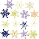 Snowflakes Felt Coloured 120pcs.