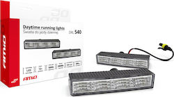 AMiO DRL 540 Waterproof Daytime Running Lamps Universal 12V 1W 4.7cm 2pcs