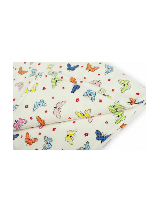 Dimcol Butterfly Baby Bettlaken Für Wiege Flanell 80x110cm