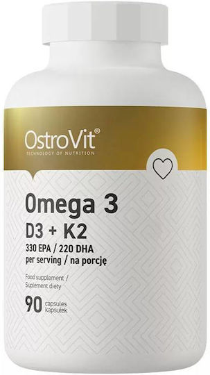 OstroVit Omega 3 D3 + K2 Ιχθυέλαιο 90 κάψουλες