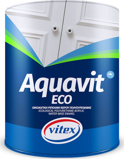 Vitex Ακρυλικό Ριπολίνη Πολυουρεθανικό Νερού Aquavit Pu Eco 0.75lt Λευκό Ματ