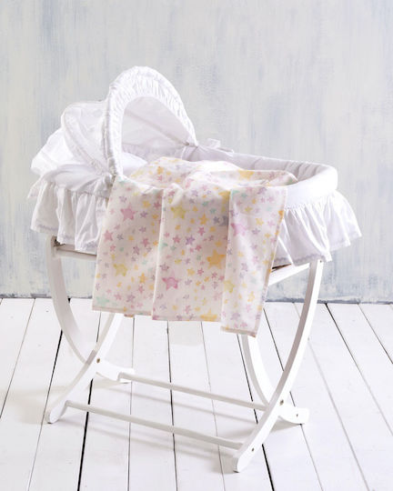 Rythmos Glow Baby Sheet Cradle Cotton Pink 80x110cm